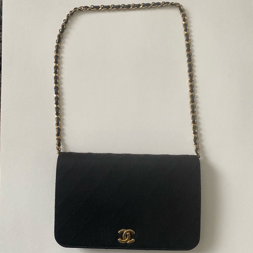 Chanel Vintage Cotton Jersey Flap Bag Matelasse